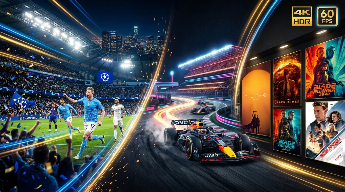 Meilleur Abonnement IPTV France Sports et Cinema 4K HDR